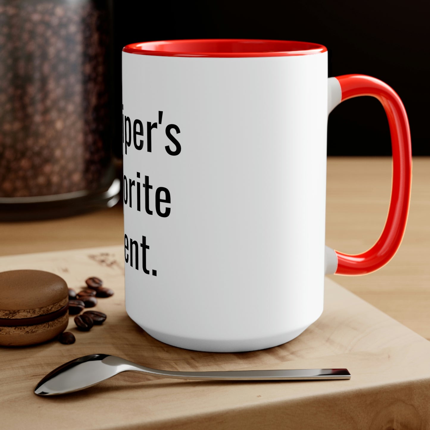 Juniper's Favorite Parent. Two-Tone Coffee Mugs, 15oz