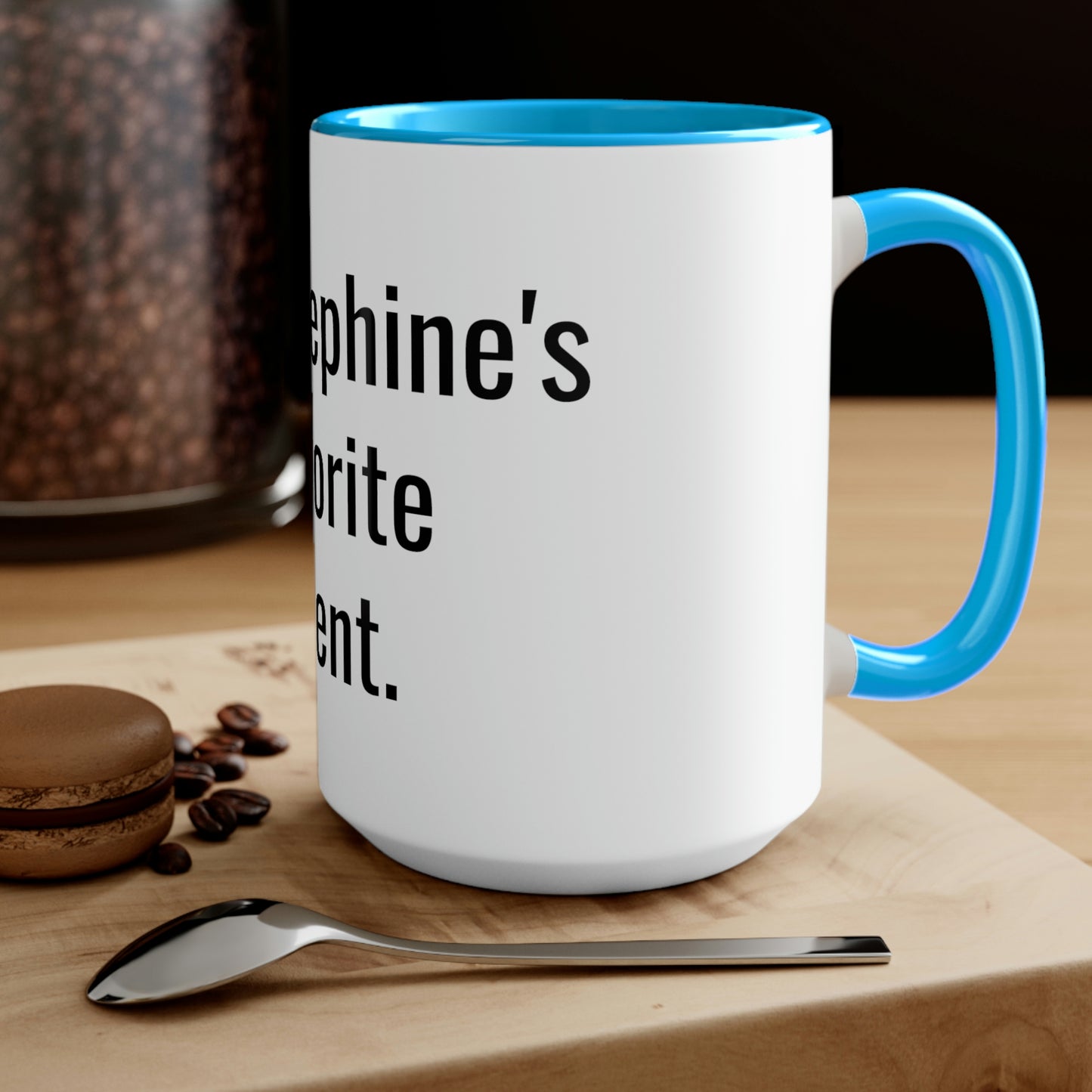 Josephine's Favorite Parent. Two-Tone Coffee Mugs, 15oz