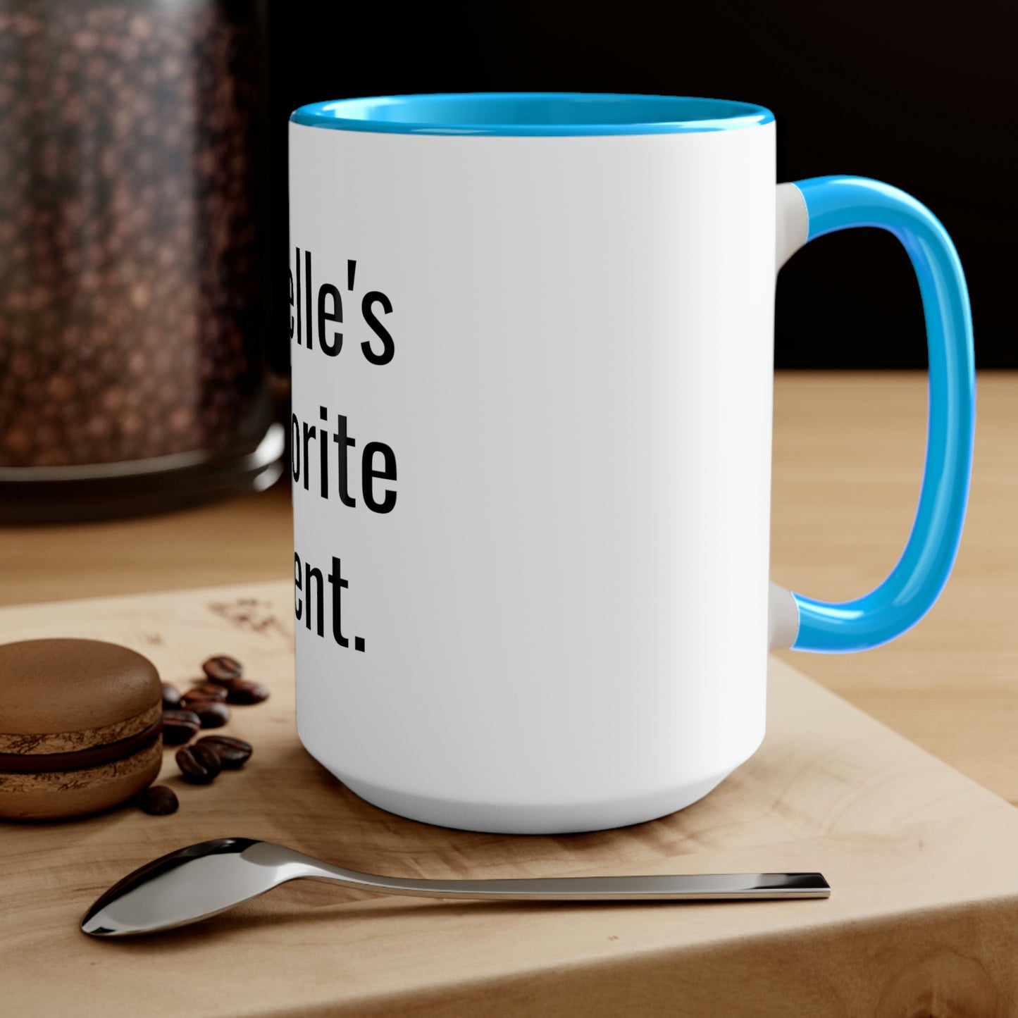 Brielle's Favorite Parent. Two-Tone Coffee Mugs, 15oz