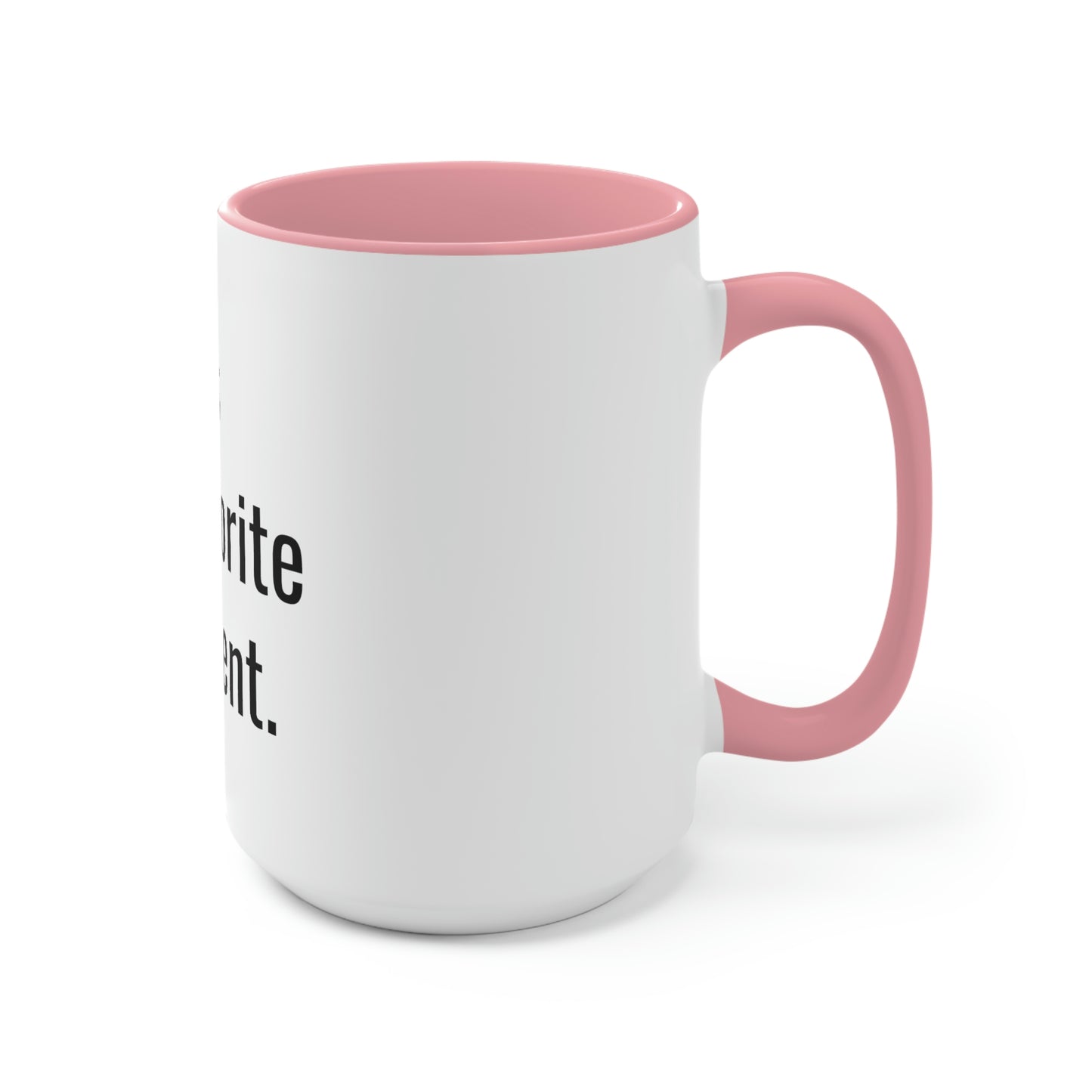 Eli's Favorite Parent. Two-Tone Coffee Mugs, 15oz