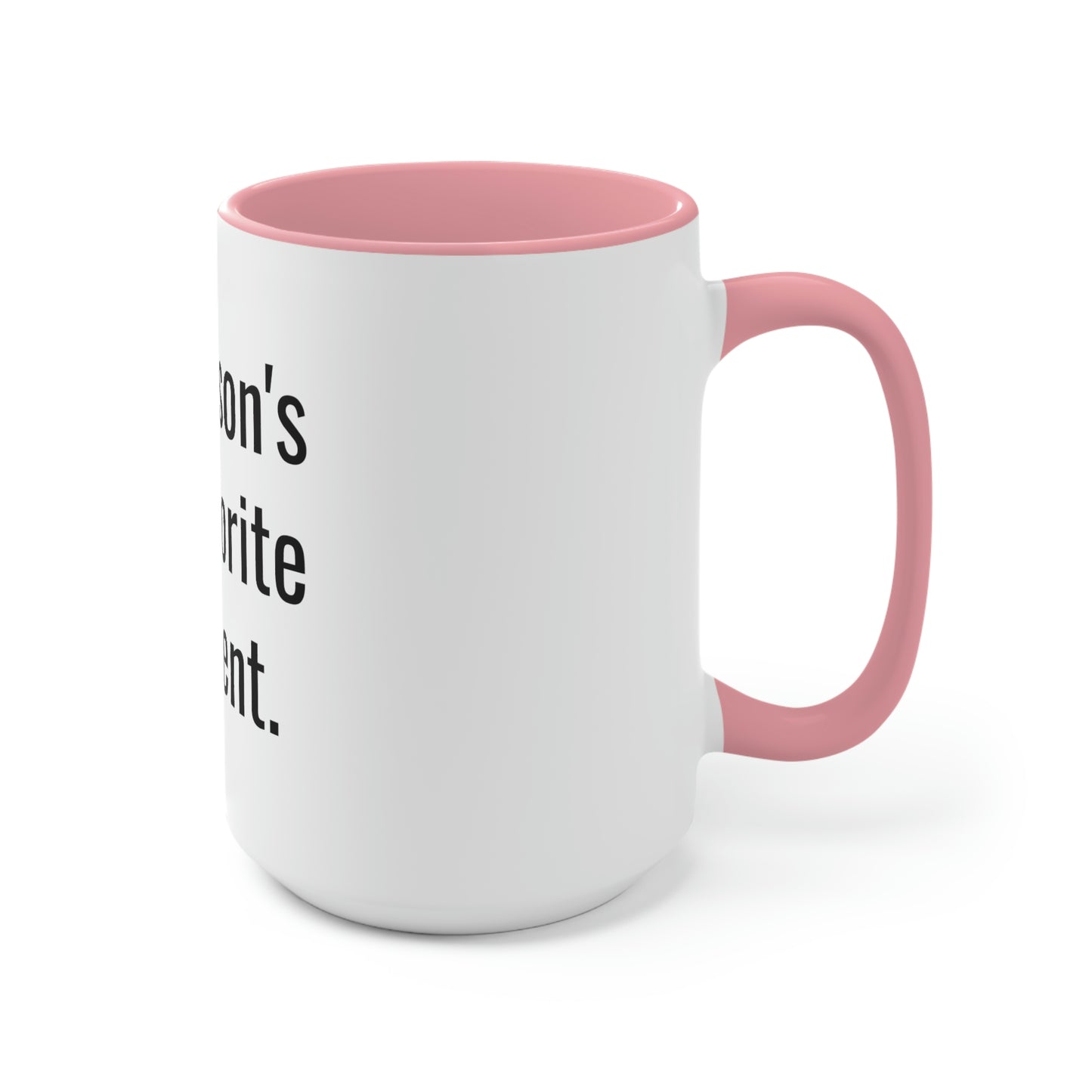 Allison's Favorite Parent. Two-Tone Coffee Mugs, 15oz