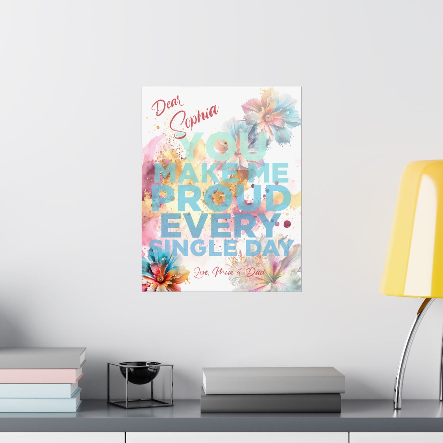 Personalized 'Guiding Stars' Poster - "You make me proud every single day"