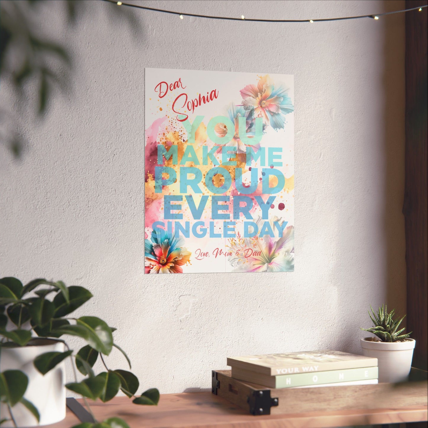 Personalized 'Guiding Stars' Poster - "You make me proud every single day"