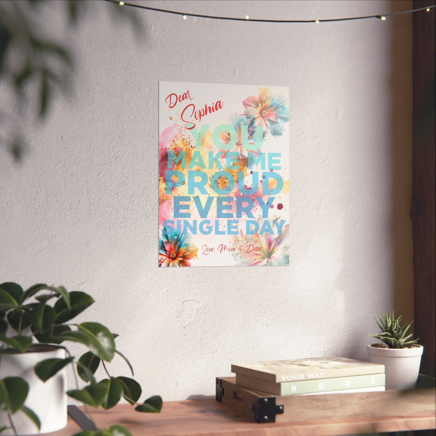 Personalized 'Guiding Stars' Poster - "You make me proud every single day"