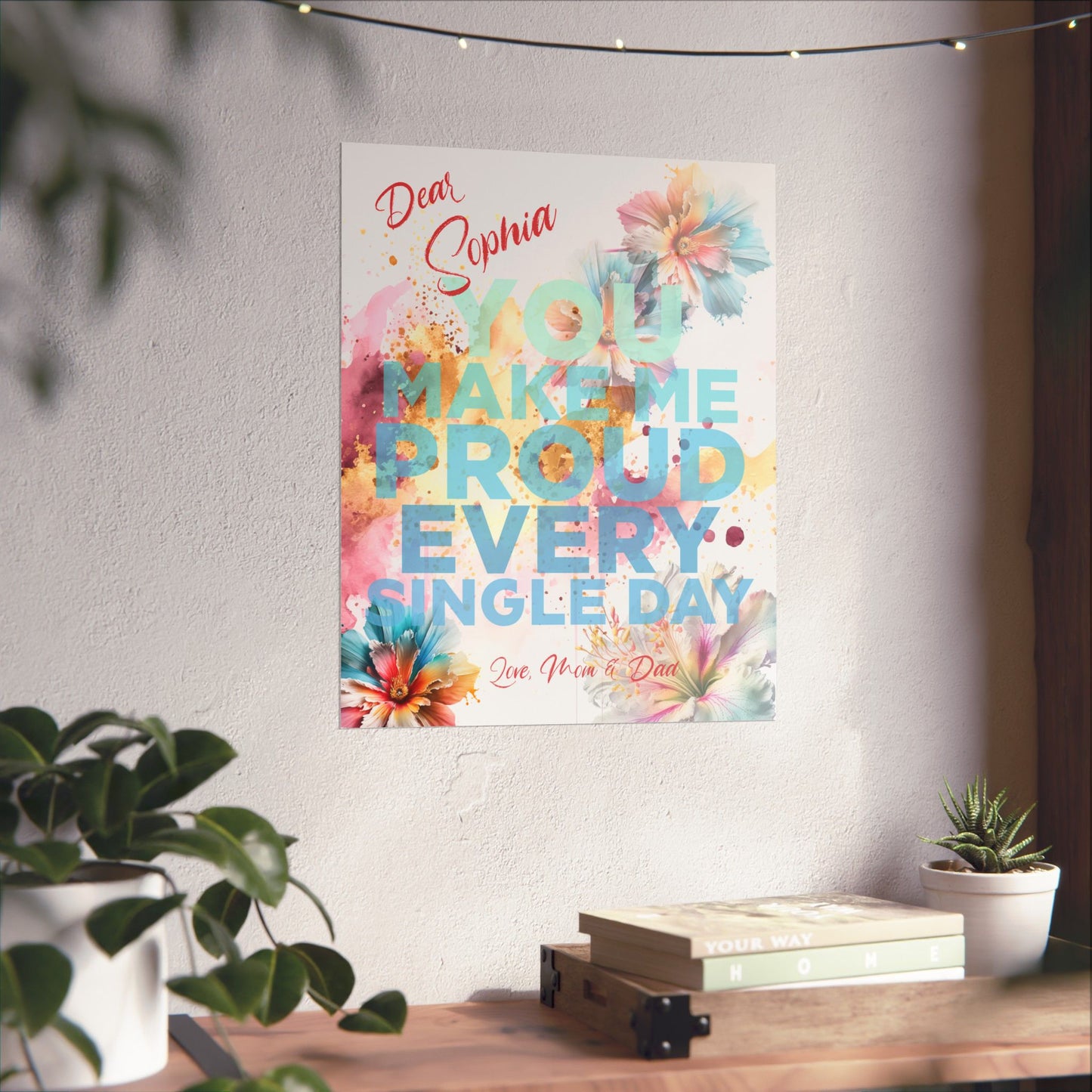 Personalized 'Guiding Stars' Poster - "You make me proud every single day"