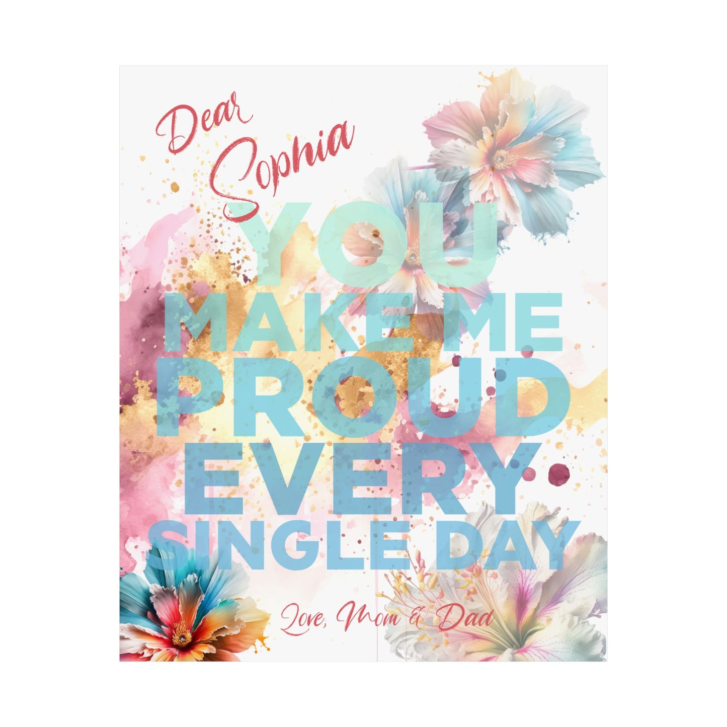 Personalized 'Guiding Stars' Poster - "You make me proud every single day"