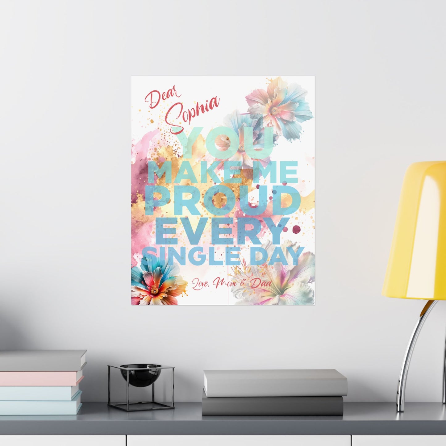 Personalized 'Guiding Stars' Poster - "You make me proud every single day"