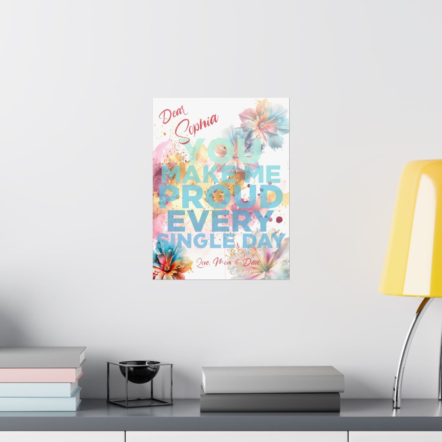 Personalized 'Guiding Stars' Poster - "You make me proud every single day"