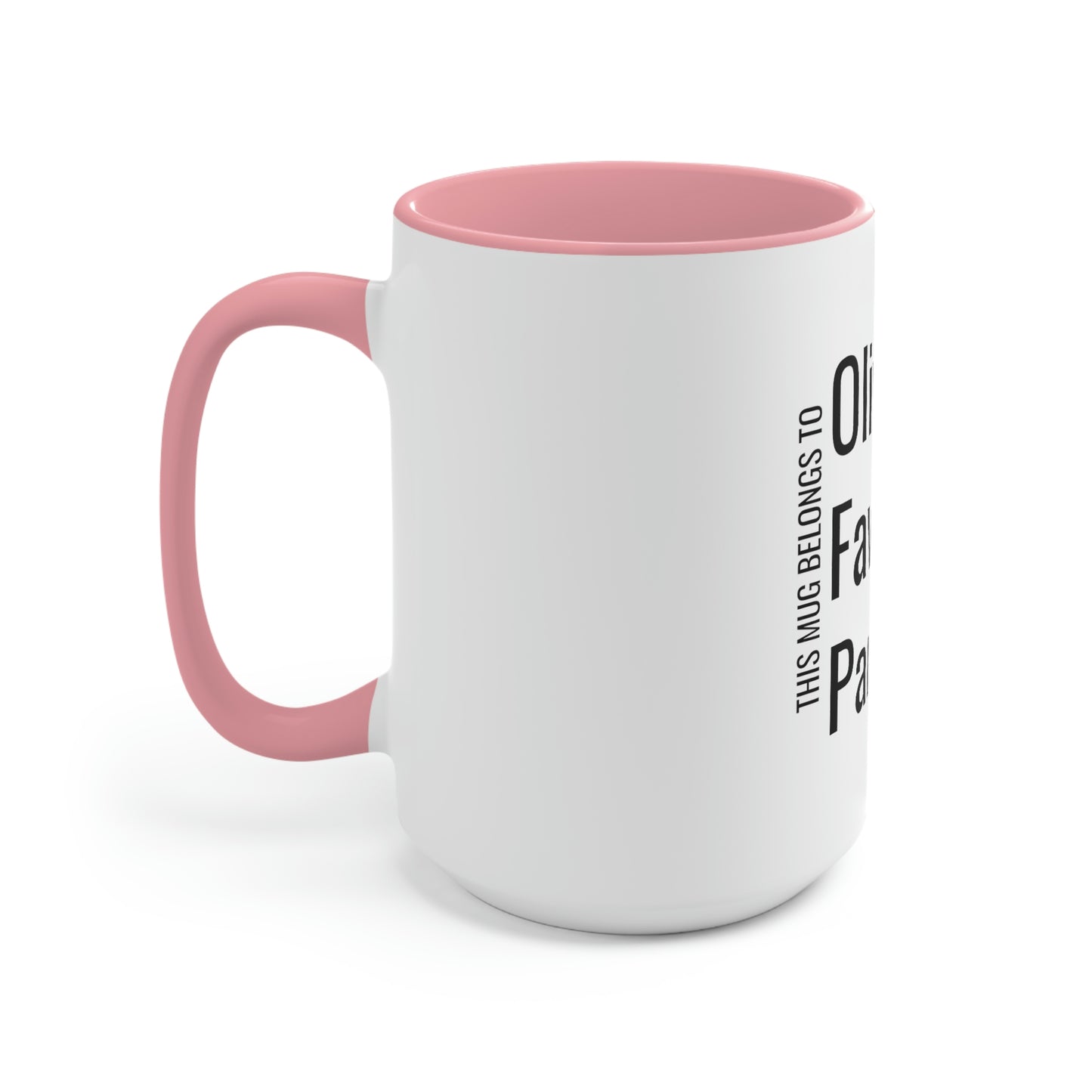 Oliver's Favorite Parent. Two-Tone Coffee Mugs, 15oz