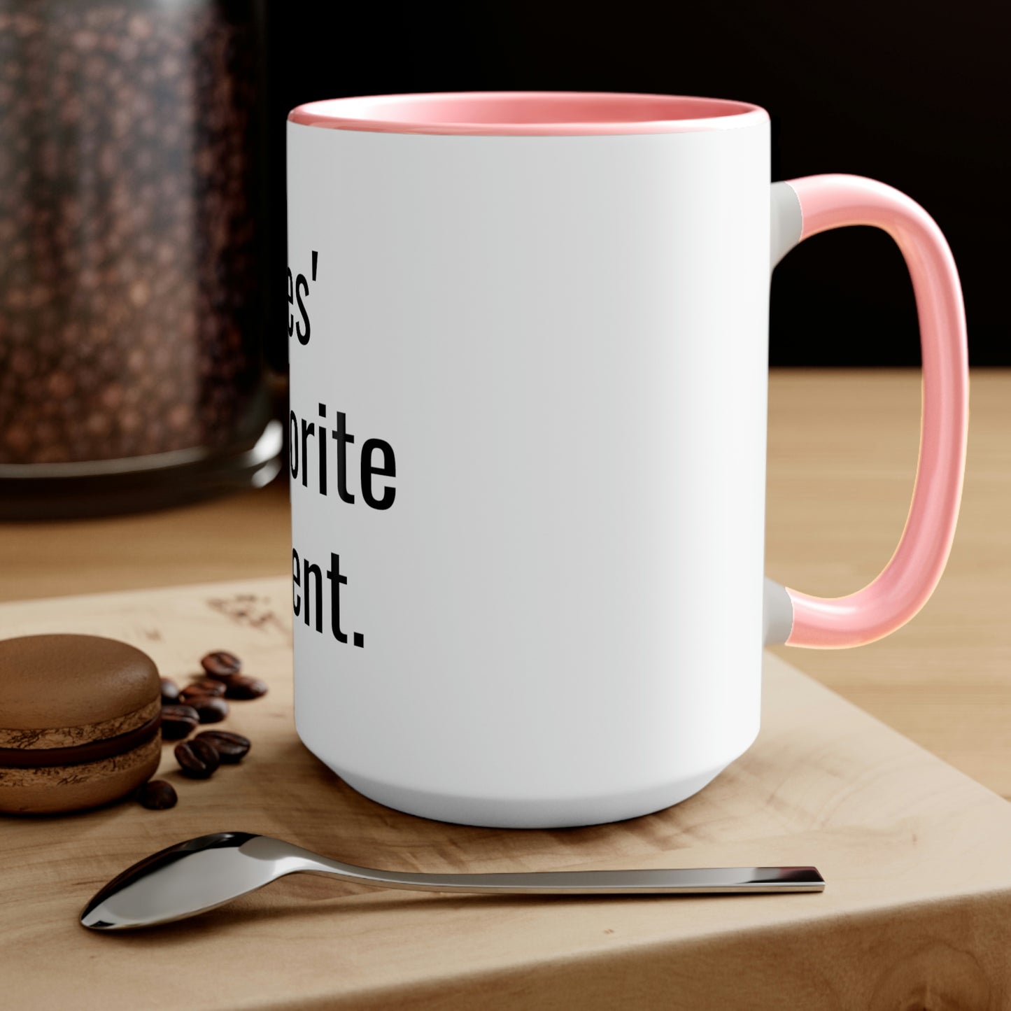 Miles' Favorite Parent. Two-Tone Coffee Mugs, 15oz