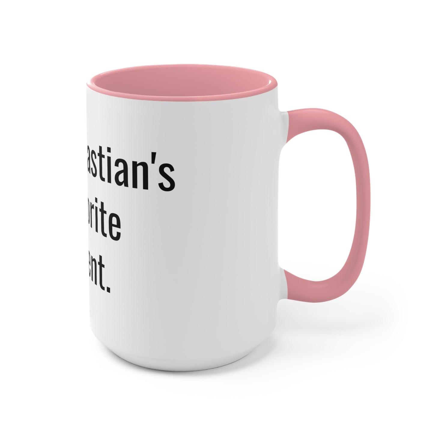 Sebastian's Favorite Parent. Two-Tone Coffee Mugs, 15oz