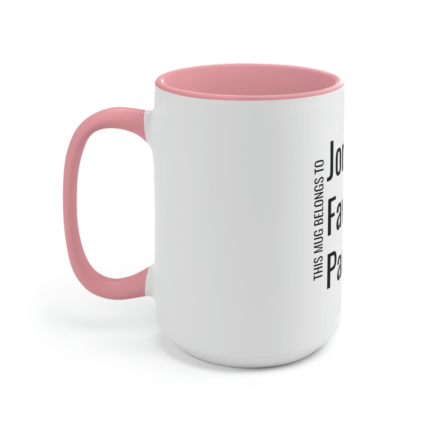 Jordan's Favorite Parent. Two-Tone Coffee Mugs, 15oz