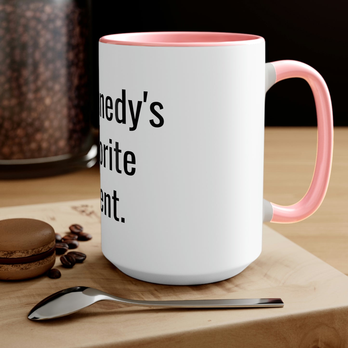 Kennedy's Favorite Parent. Two-Tone Coffee Mugs, 15oz