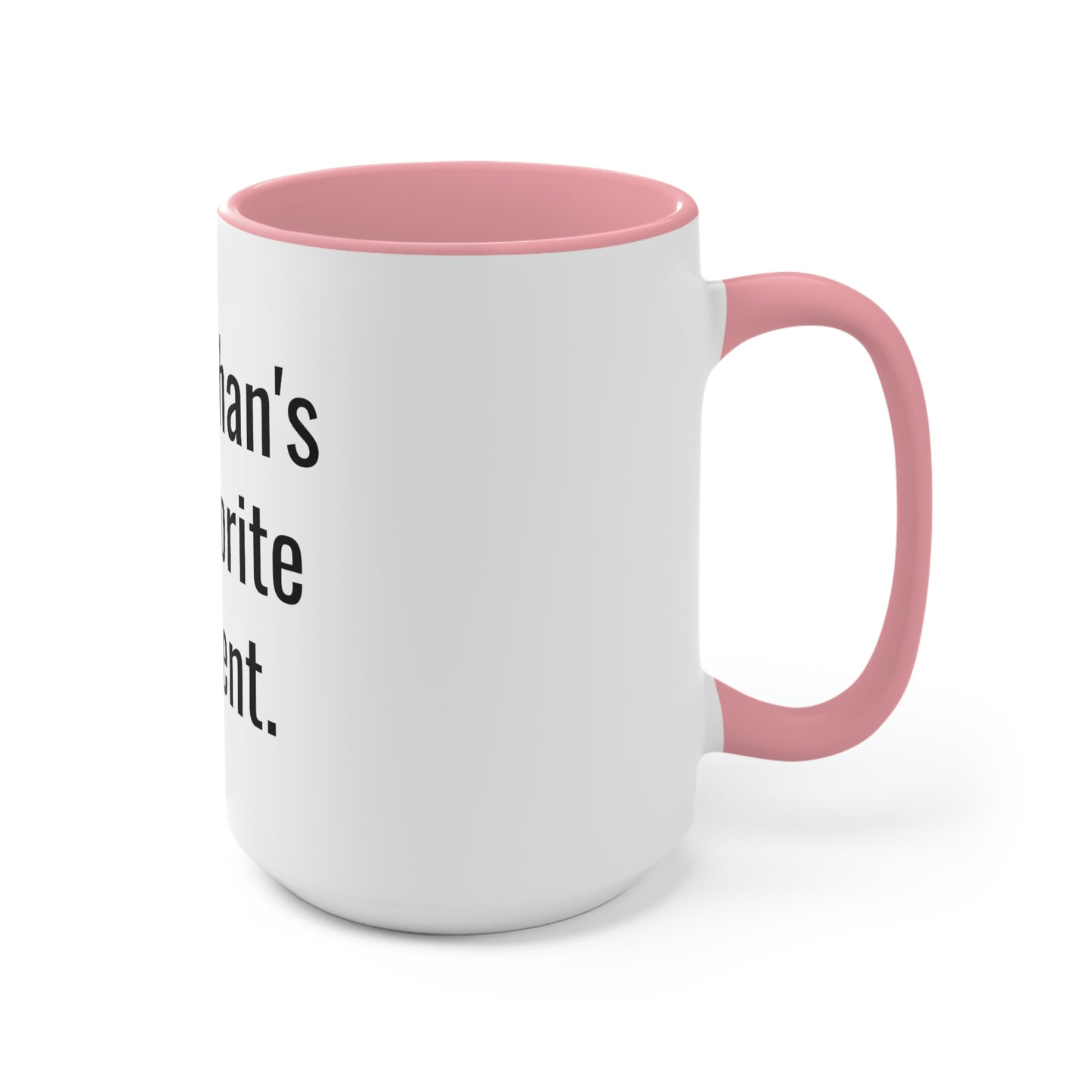 Nathan's Favorite Parent. Two-Tone Coffee Mugs, 15oz