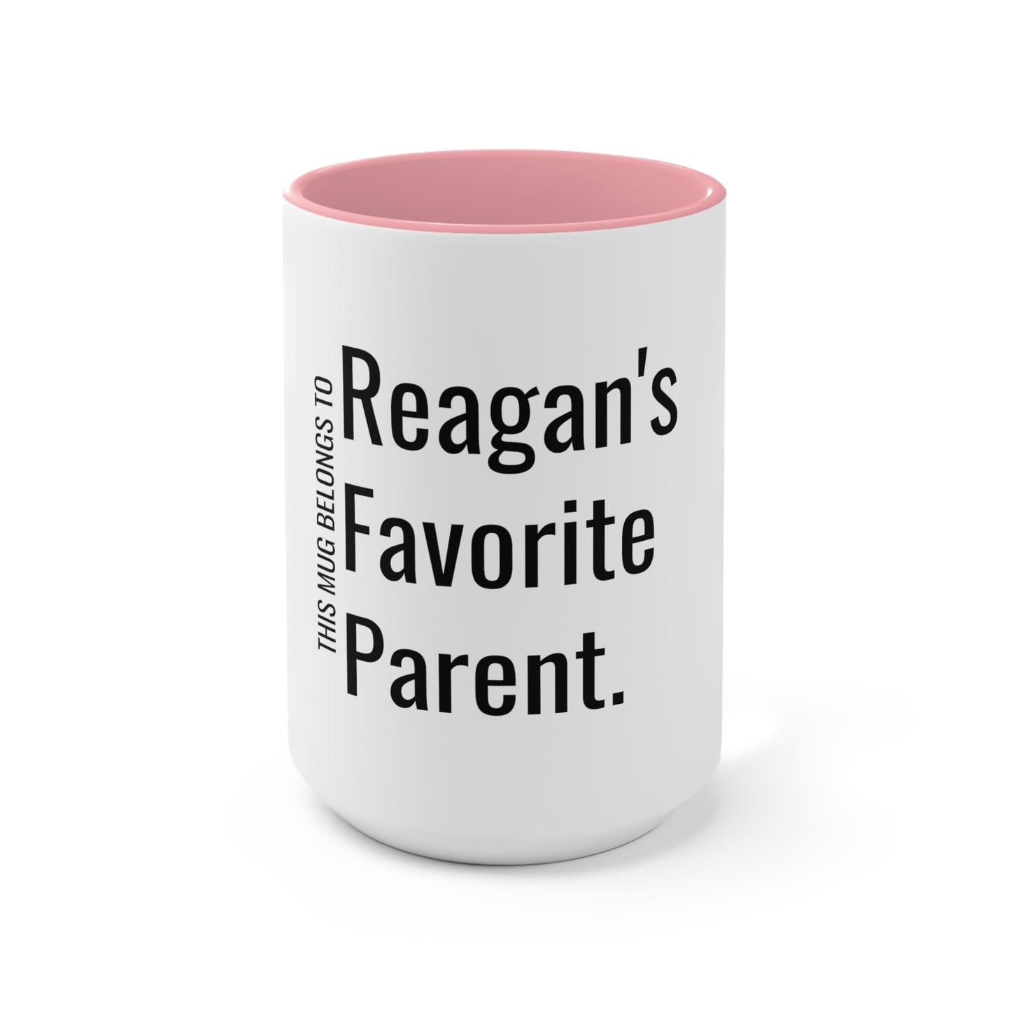 Reagan's Favorite Parent. Two-Tone Coffee Mugs, 15oz