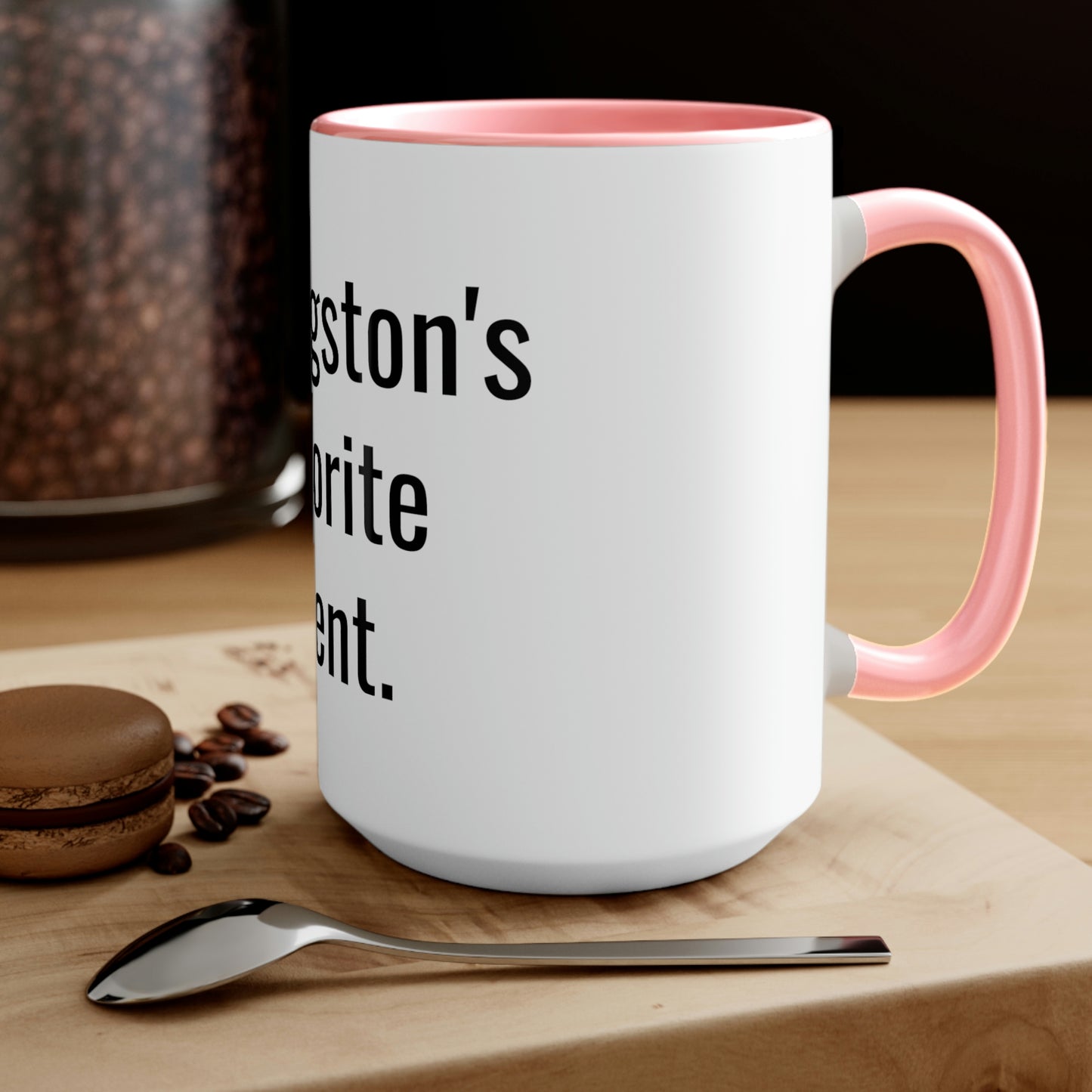 Kingston's Favorite Parent. Two-Tone Coffee Mugs, 15oz