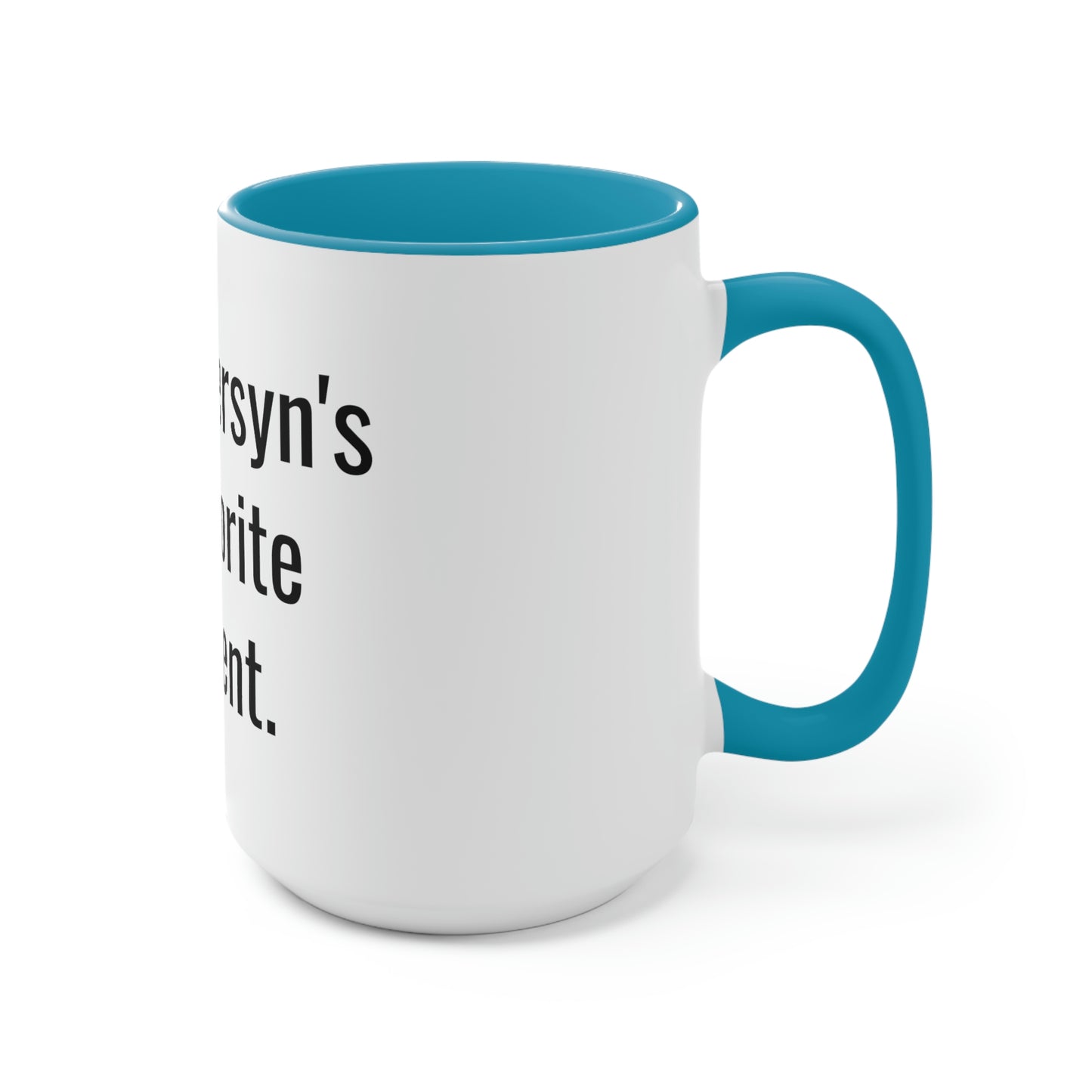 Emersyn's Favorite Parent. Two-Tone Coffee Mugs, 15oz