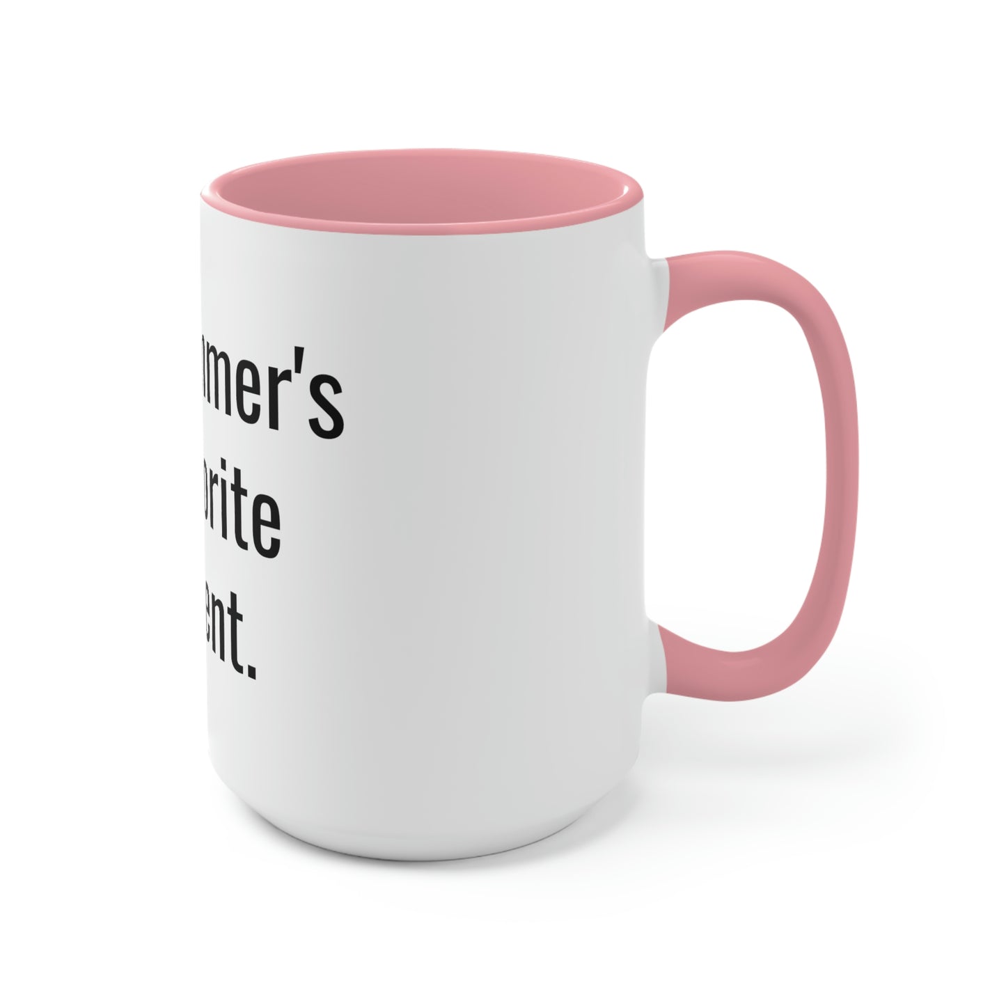 Summer's Favorite Parent. Two-Tone Coffee Mugs, 15oz