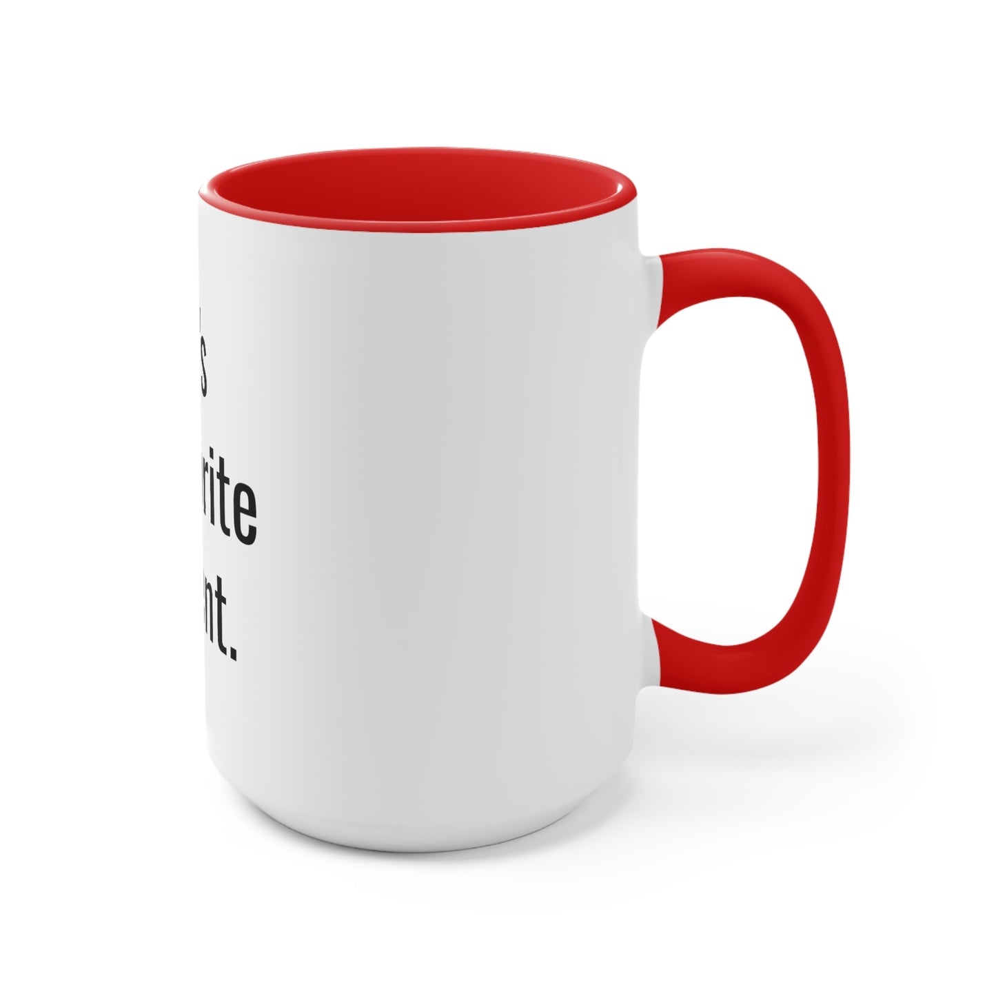 Aria's Favorite Parent. Two-Tone Coffee Mugs, 15oz